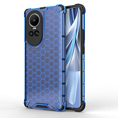 Carcasa Bumper Funda Silicona Transparente 360 Grados AM1 para Oppo Reno10 5G Azul