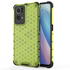 Carcasa Bumper Funda Silicona Transparente 360 Grados AM1 para Oppo Reno7 Pro 5G Verde