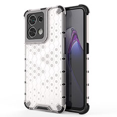 Carcasa Bumper Funda Silicona Transparente 360 Grados AM1 para Oppo Reno9 Pro 5G Blanco