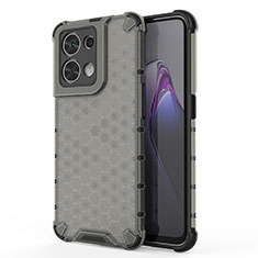 Carcasa Bumper Funda Silicona Transparente 360 Grados AM1 para Oppo Reno9 Pro 5G Negro