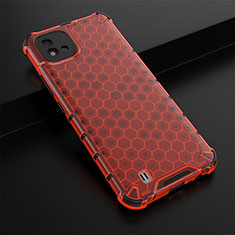 Carcasa Bumper Funda Silicona Transparente 360 Grados AM1 para Realme C11 (2021) Rojo