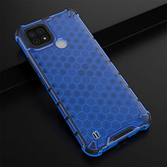 Carcasa Bumper Funda Silicona Transparente 360 Grados AM1 para Realme C21 Azul