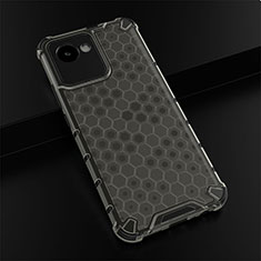 Carcasa Bumper Funda Silicona Transparente 360 Grados AM1 para Realme C30 Negro