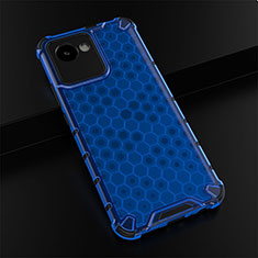 Carcasa Bumper Funda Silicona Transparente 360 Grados AM1 para Realme C30s Azul