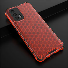 Carcasa Bumper Funda Silicona Transparente 360 Grados AM1 para Realme GT Master 5G Rojo