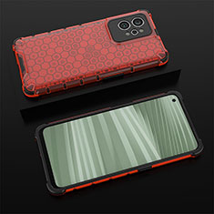 Carcasa Bumper Funda Silicona Transparente 360 Grados AM1 para Realme GT2 Pro 5G Rojo