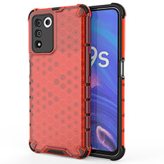 Carcasa Bumper Funda Silicona Transparente 360 Grados AM1 para Realme Q3t 5G Rojo