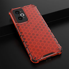 Carcasa Bumper Funda Silicona Transparente 360 Grados AM1 para Realme Q5 Pro 5G Rojo