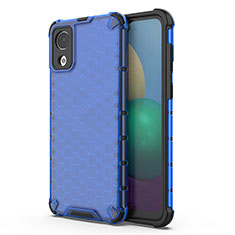 Carcasa Bumper Funda Silicona Transparente 360 Grados AM1 para Samsung Galaxy A03 Core Azul