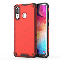 Carcasa Bumper Funda Silicona Transparente 360 Grados AM1 para Samsung Galaxy A30 Rojo