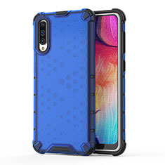 Carcasa Bumper Funda Silicona Transparente 360 Grados AM1 para Samsung Galaxy A30S Azul