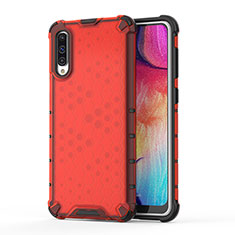 Carcasa Bumper Funda Silicona Transparente 360 Grados AM1 para Samsung Galaxy A30S Rojo