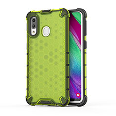 Carcasa Bumper Funda Silicona Transparente 360 Grados AM1 para Samsung Galaxy A40 Verde