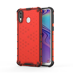 Carcasa Bumper Funda Silicona Transparente 360 Grados AM1 para Samsung Galaxy M20 Rojo