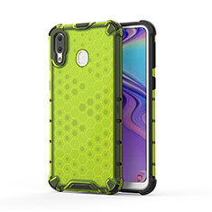 Carcasa Bumper Funda Silicona Transparente 360 Grados AM1 para Samsung Galaxy M20 Verde