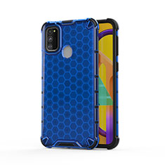 Carcasa Bumper Funda Silicona Transparente 360 Grados AM1 para Samsung Galaxy M21 Azul