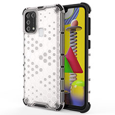 Carcasa Bumper Funda Silicona Transparente 360 Grados AM1 para Samsung Galaxy M31 Blanco