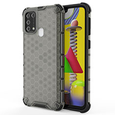 Carcasa Bumper Funda Silicona Transparente 360 Grados AM1 para Samsung Galaxy M31 Prime Edition Negro