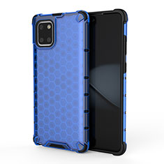 Carcasa Bumper Funda Silicona Transparente 360 Grados AM1 para Samsung Galaxy M60s Azul