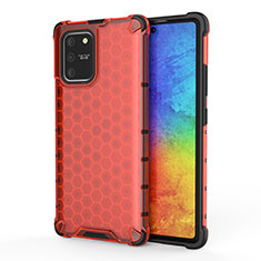 Carcasa Bumper Funda Silicona Transparente 360 Grados AM1 para Samsung Galaxy M80S Rojo