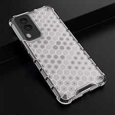 Carcasa Bumper Funda Silicona Transparente 360 Grados AM1 para Vivo V21e 5G Blanco