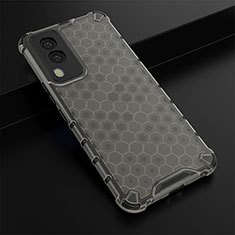 Carcasa Bumper Funda Silicona Transparente 360 Grados AM1 para Vivo V21e 5G Negro