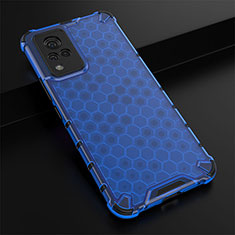 Carcasa Bumper Funda Silicona Transparente 360 Grados AM1 para Vivo V21s 5G Azul