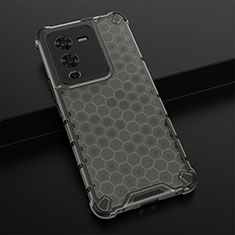 Carcasa Bumper Funda Silicona Transparente 360 Grados AM1 para Vivo V25 Pro 5G Negro