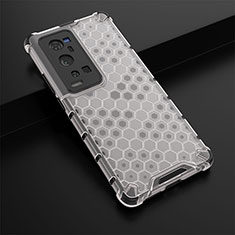 Carcasa Bumper Funda Silicona Transparente 360 Grados AM1 para Vivo X60 Pro+ Plus 5G Blanco