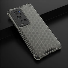 Carcasa Bumper Funda Silicona Transparente 360 Grados AM1 para Vivo X60 Pro+ Plus 5G Negro