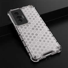 Carcasa Bumper Funda Silicona Transparente 360 Grados AM1 para Vivo X70 5G Blanco