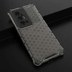 Carcasa Bumper Funda Silicona Transparente 360 Grados AM1 para Vivo X70 Pro+ Plus 5G Negro