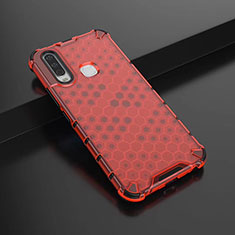 Carcasa Bumper Funda Silicona Transparente 360 Grados AM1 para Vivo Y17 Rojo