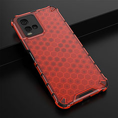 Carcasa Bumper Funda Silicona Transparente 360 Grados AM1 para Vivo Y32 4G Rojo