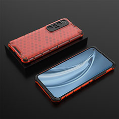 Carcasa Bumper Funda Silicona Transparente 360 Grados AM1 para Xiaomi Mi 10S 5G Rojo