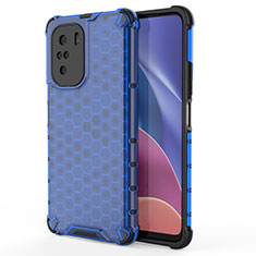 Carcasa Bumper Funda Silicona Transparente 360 Grados AM1 para Xiaomi Mi 11X 5G Azul