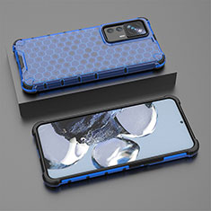 Carcasa Bumper Funda Silicona Transparente 360 Grados AM1 para Xiaomi Mi 12T Pro 5G Azul