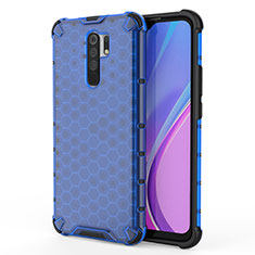 Carcasa Bumper Funda Silicona Transparente 360 Grados AM1 para Xiaomi Poco M2 Azul