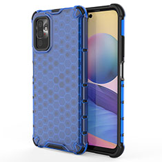 Carcasa Bumper Funda Silicona Transparente 360 Grados AM1 para Xiaomi POCO M3 Pro 5G Azul