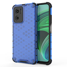 Carcasa Bumper Funda Silicona Transparente 360 Grados AM1 para Xiaomi Redmi 10 Prime Plus 5G Azul