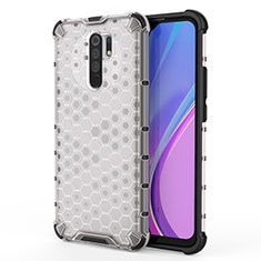 Carcasa Bumper Funda Silicona Transparente 360 Grados AM1 para Xiaomi Redmi 9 Prime India Blanco