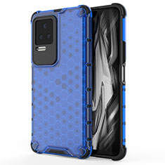 Carcasa Bumper Funda Silicona Transparente 360 Grados AM1 para Xiaomi Redmi K50 Pro 5G Azul