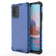 Carcasa Bumper Funda Silicona Transparente 360 Grados AM1 para Xiaomi Redmi Note 11 SE India 4G Azul