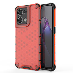 Carcasa Bumper Funda Silicona Transparente 360 Grados AM1 para Xiaomi Redmi Note 13 Pro 5G Rojo