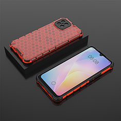 Carcasa Bumper Funda Silicona Transparente 360 Grados AM2 para Huawei Nova 8 SE 4G Rojo