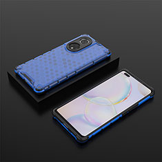 Carcasa Bumper Funda Silicona Transparente 360 Grados AM2 para Huawei Nova 9 Pro Azul