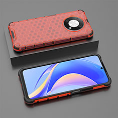 Carcasa Bumper Funda Silicona Transparente 360 Grados AM2 para Huawei Nova Y90 Rojo