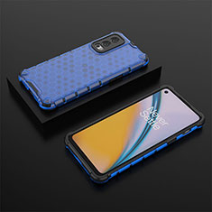 Carcasa Bumper Funda Silicona Transparente 360 Grados AM2 para OnePlus Nord 2 5G Azul