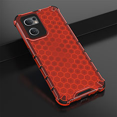 Carcasa Bumper Funda Silicona Transparente 360 Grados AM2 para OnePlus Nord CE 2 5G Rojo