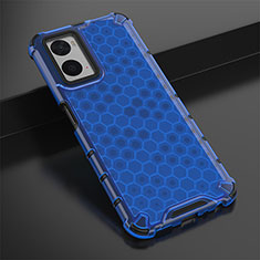 Carcasa Bumper Funda Silicona Transparente 360 Grados AM2 para Oppo A76 Azul